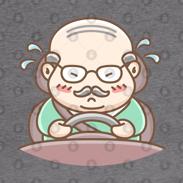 Grandpa drive a car by EasyHandDrawn